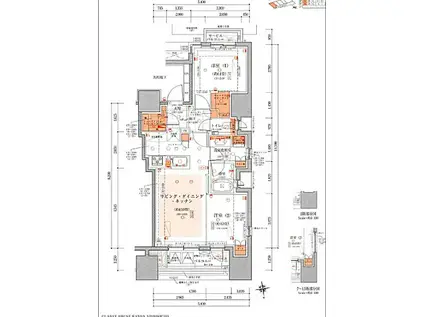 クラッシィハウス神田錦町(2LDK/4階)の間取り写真