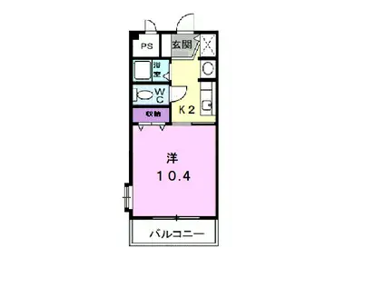 サンライズ宮川(1K/3階)の間取り写真