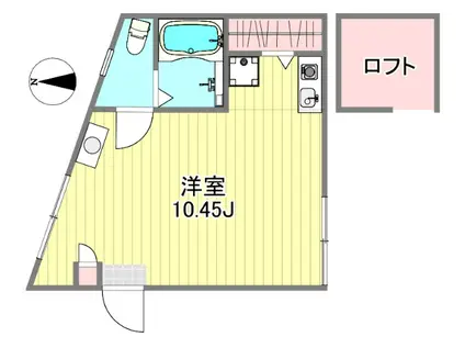 さくらテラス梅丘(ワンルーム/3階)の間取り写真