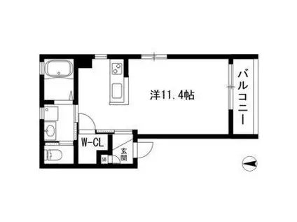 SUCCESS(ワンルーム/3階)の間取り写真