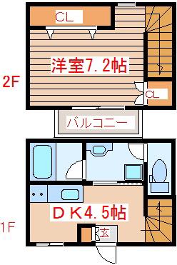 T・Kコーポ(1DK/1階)の間取り写真