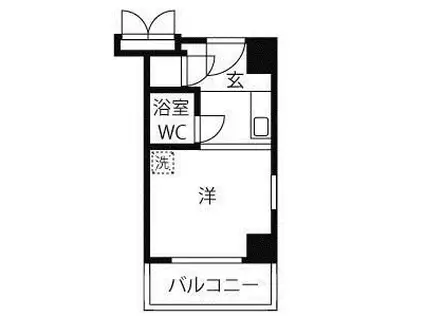 カサベラエステ三宮(ワンルーム/6階)の間取り写真