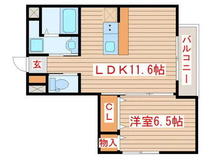 FILO宮町(1LDK/3階)の間取り写真