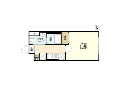 ウェルスクエアイズム馬込(1K/3階)の間取り写真