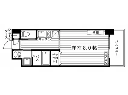 DSユニエターナ福岡伊都(1K/7階)の間取り写真