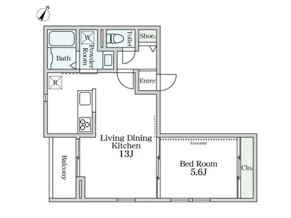 MAISON DE SERENITE大崎(1LDK/2階)の間取り写真