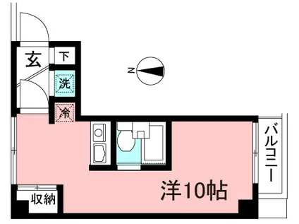 BSロイヤルハイム(ワンルーム/3階)の間取り写真