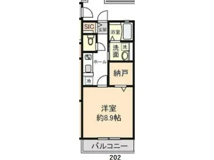 ZEN&65287S平野(1K/2階)の間取り写真