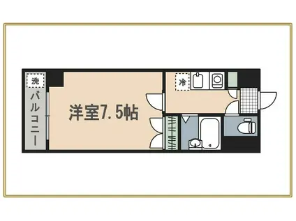 ロイヤルビップ(1K/1階)の間取り写真