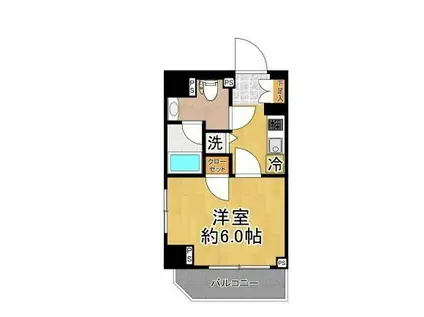 アヴァンツァーレ川崎イースト(1K/10階)の間取り写真