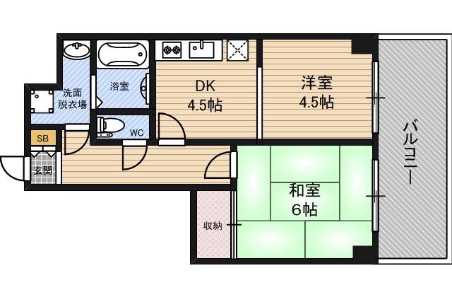 Mプラザ城東五番館(1LDK/3階)の間取り写真