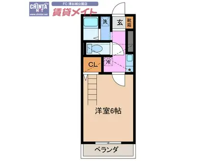 VICTORIA HOUSE 千里(1K/1階)の間取り写真