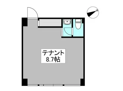 ドリームスペースマンション(ワンルーム/1階)の間取り写真