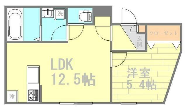 町田レジデンス(1LDK/1階)の間取り写真