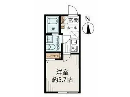 ネオステージ舟渡(1K/3階)の間取り写真