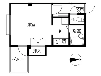 アーバンシャトウ(1K/2階)の間取り写真