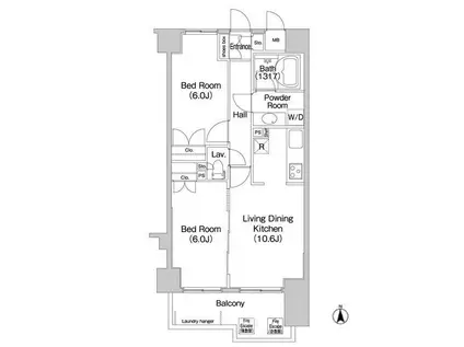 PATH横浜新子安(2LDK/4階)の間取り写真