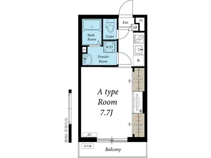 リブリ・エミネンス川越(1K/2階)の間取り写真