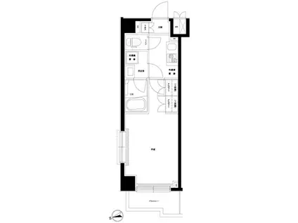 ルーブル阿佐ヶ谷北(1K/3階)の間取り写真
