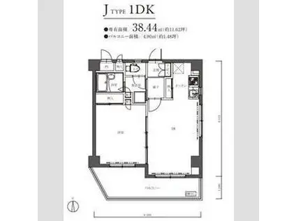 マキシヴ日吉(1DK/5階)の間取り写真