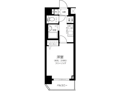 グローバン本所吾妻橋(1K/4階)の間取り写真