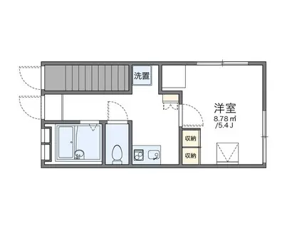 レオパレス出石(1K/1階)の間取り写真