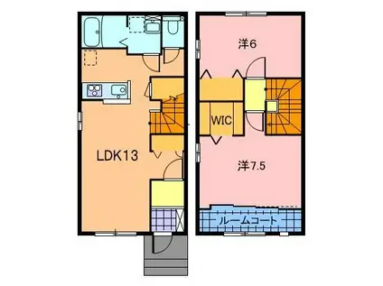 ルミエール(2LDK/1階)の間取り写真
