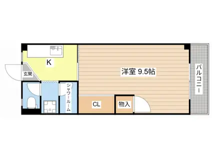 宮本町ビル(1K/2階)の間取り写真