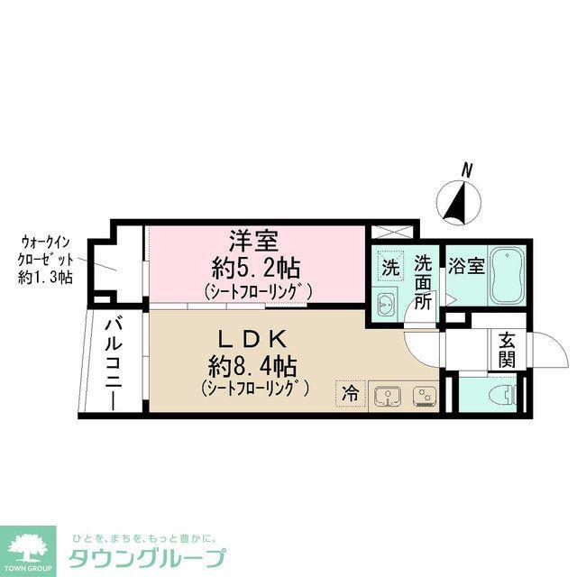 東京都練馬区上石神井南町計画(1LDK/1階)の間取り写真