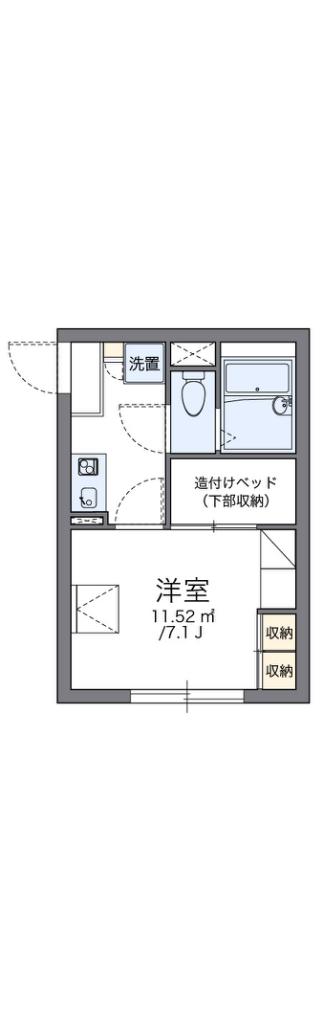 レオパレスTWINKLE(1K/1階)の間取り写真