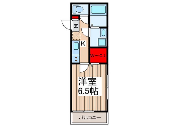 BELLA CASA川口芝(1K/2階)の間取り写真
