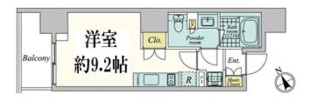 クレストコート中野(ワンルーム/6階)の間取り写真
