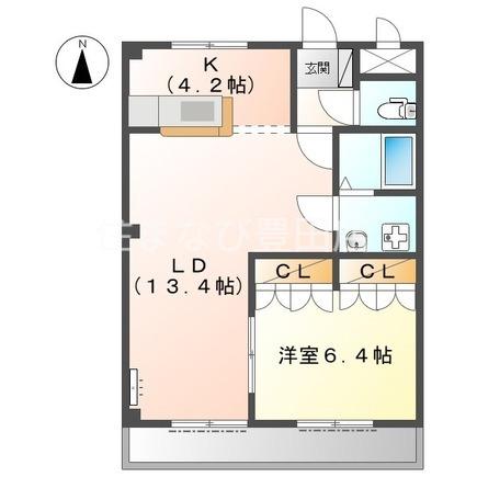 フォレスト・パレ(1LDK/1階)の間取り写真