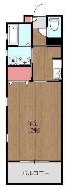EXESS(1K/4階)の間取り写真