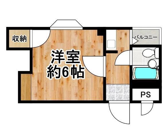 グローバル86M&O(1K/3階)の間取り写真