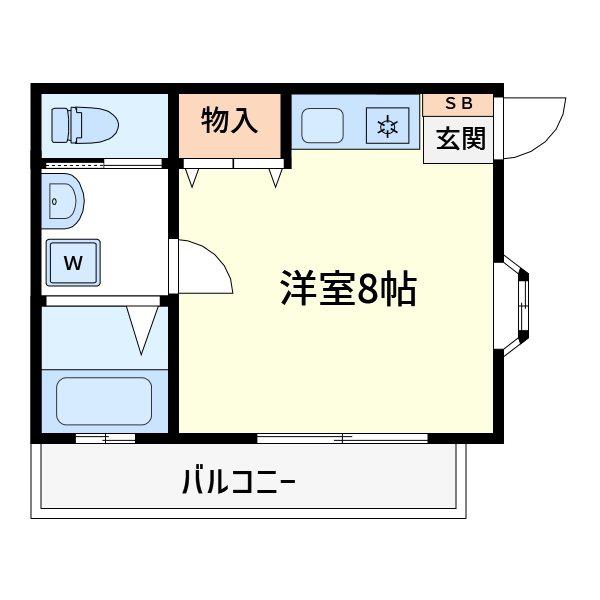 マインドハイム恭和(ワンルーム/2階)の間取り写真