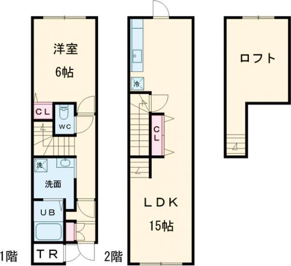 ARCHI(1LDK/1階)の間取り写真