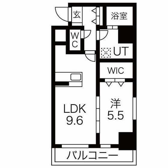 グリーンコート(1LDK/4階)の間取り写真