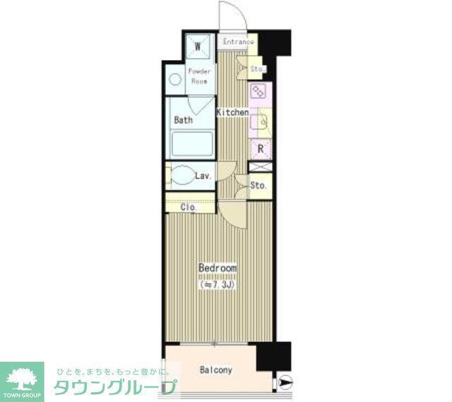 ATG PARK 東品川(1K/5階)の間取り写真