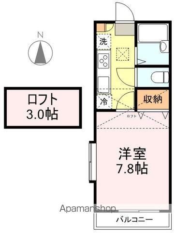 プリンスコート福祉大前(1K/1階)の間取り写真