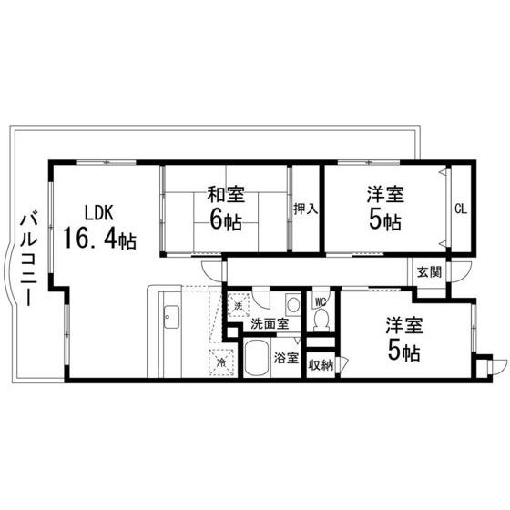 ラフィーヌ清水II(3LDK/2階)の間取り写真