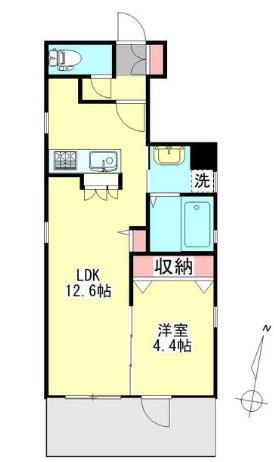 ヘリファルテ(1LDK/1階)の間取り写真