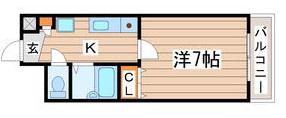 シティマンション錦町(1K/5階)の間取り写真