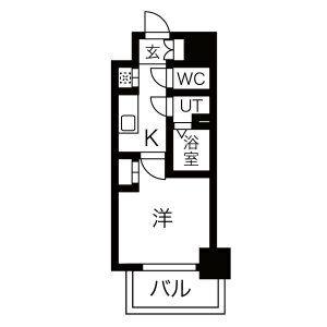 エステート金山(1K/6階)の間取り写真