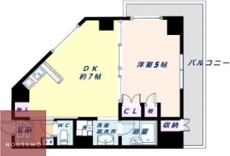 おおきに北大阪リバーフロントAP(1DK/4階)の間取り写真