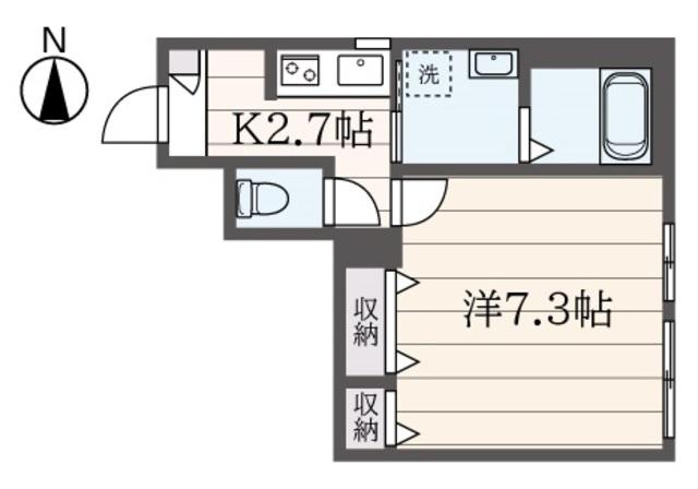 ウェラン(1K/1階)の間取り写真
