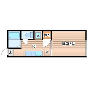 アメニティ原町(1K/1階)の間取り写真