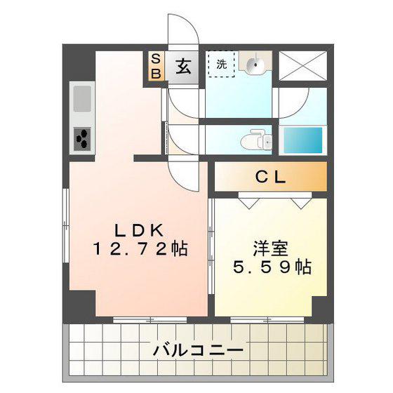 塔世西裏第2MSビル(1LDK/2階)の間取り写真