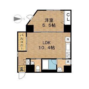 HONNMACHI BOX24(1LDK/6階)の間取り写真