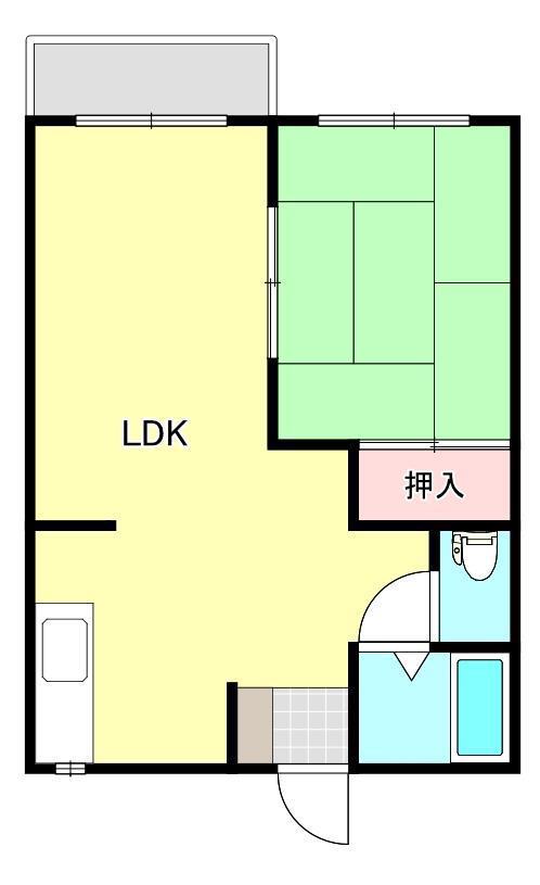 サンコーポフレンド(1LDK/2階)の間取り写真